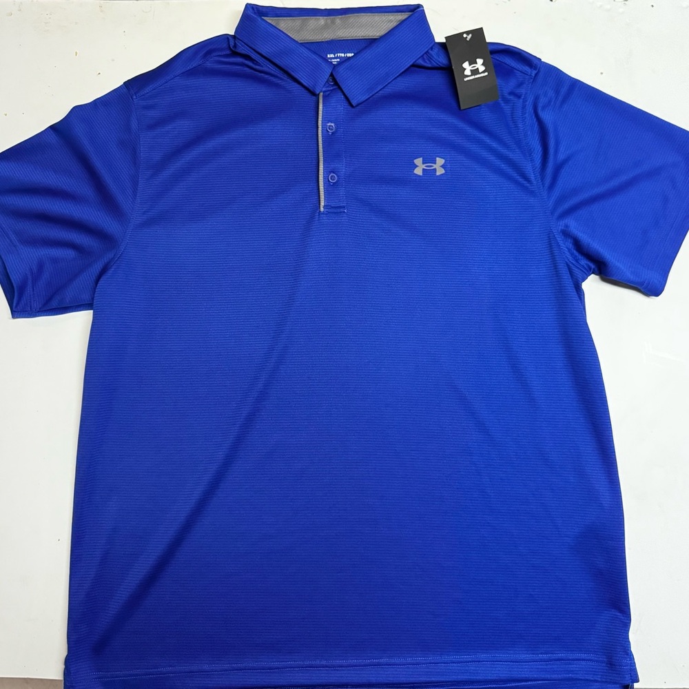 NWT Under Armour Men's Blue Polo Shirt